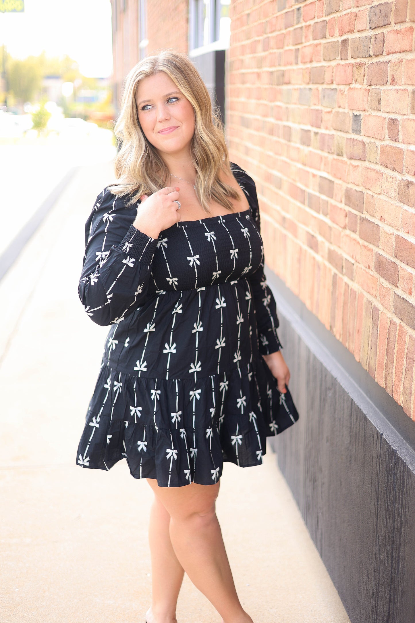 Bows and Bliss Dress [Black/Ivory]