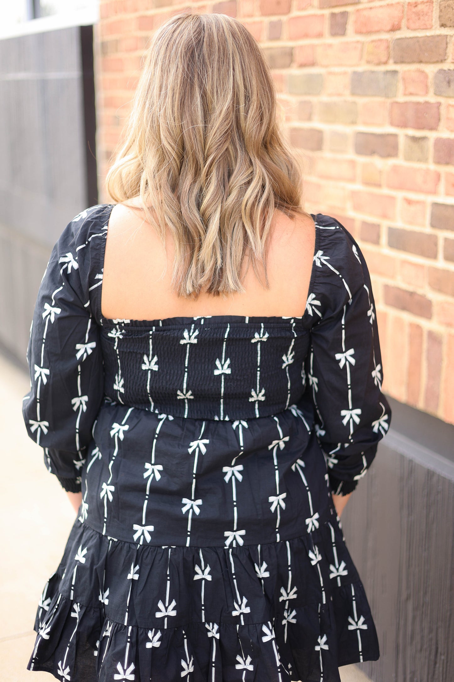 Bows and Bliss Dress [Black/Ivory]