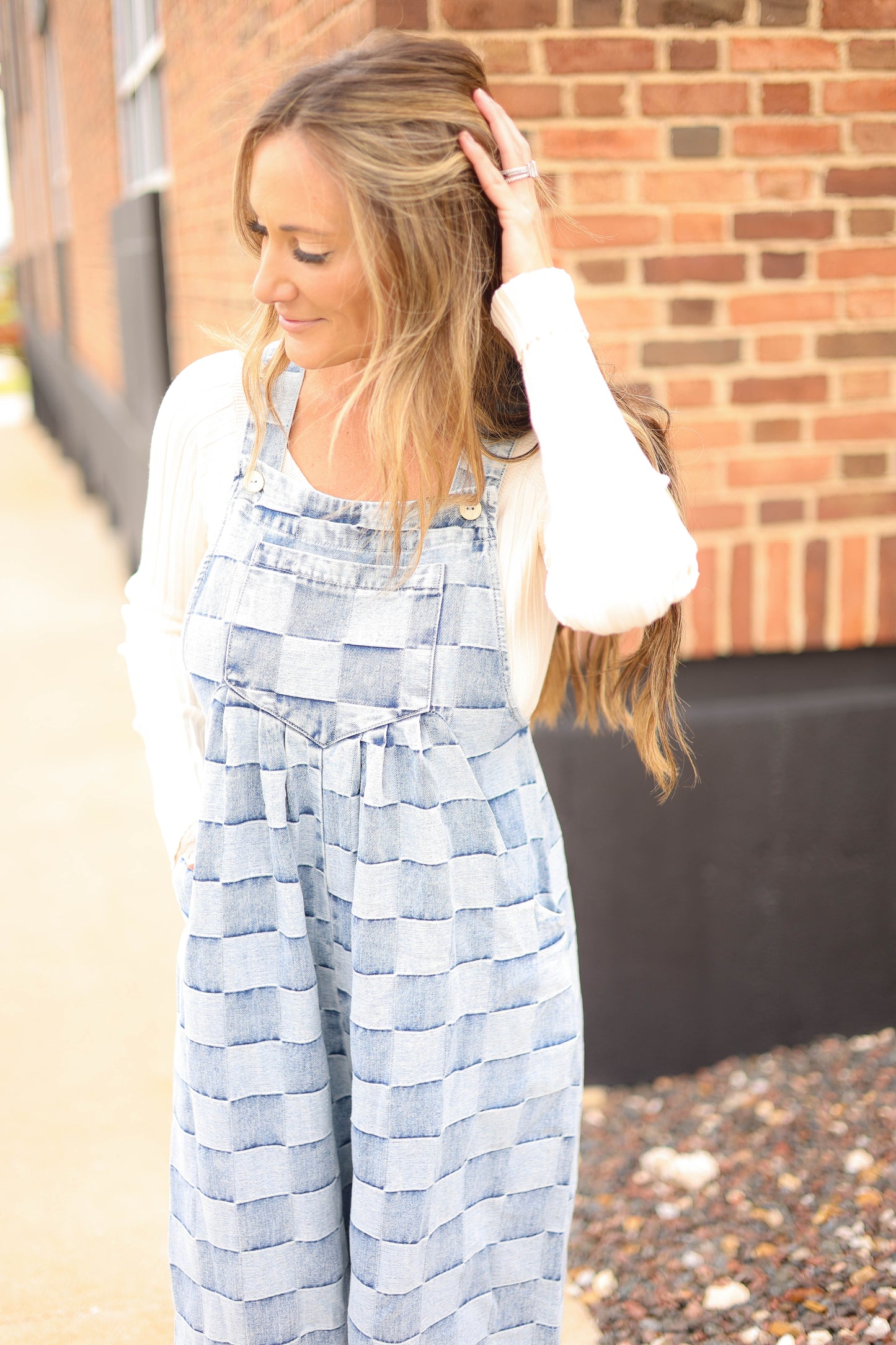 Small Town Gal Wide Leg Overalls [denim]