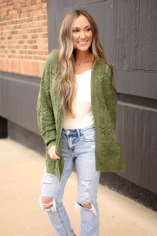 Harvest Festivities Cardigan [olive]