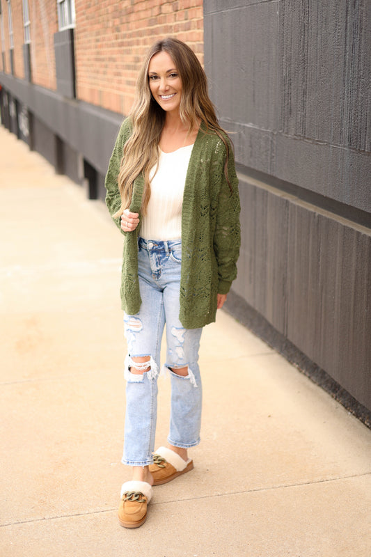 Harvest Festivities Cardigan [olive]