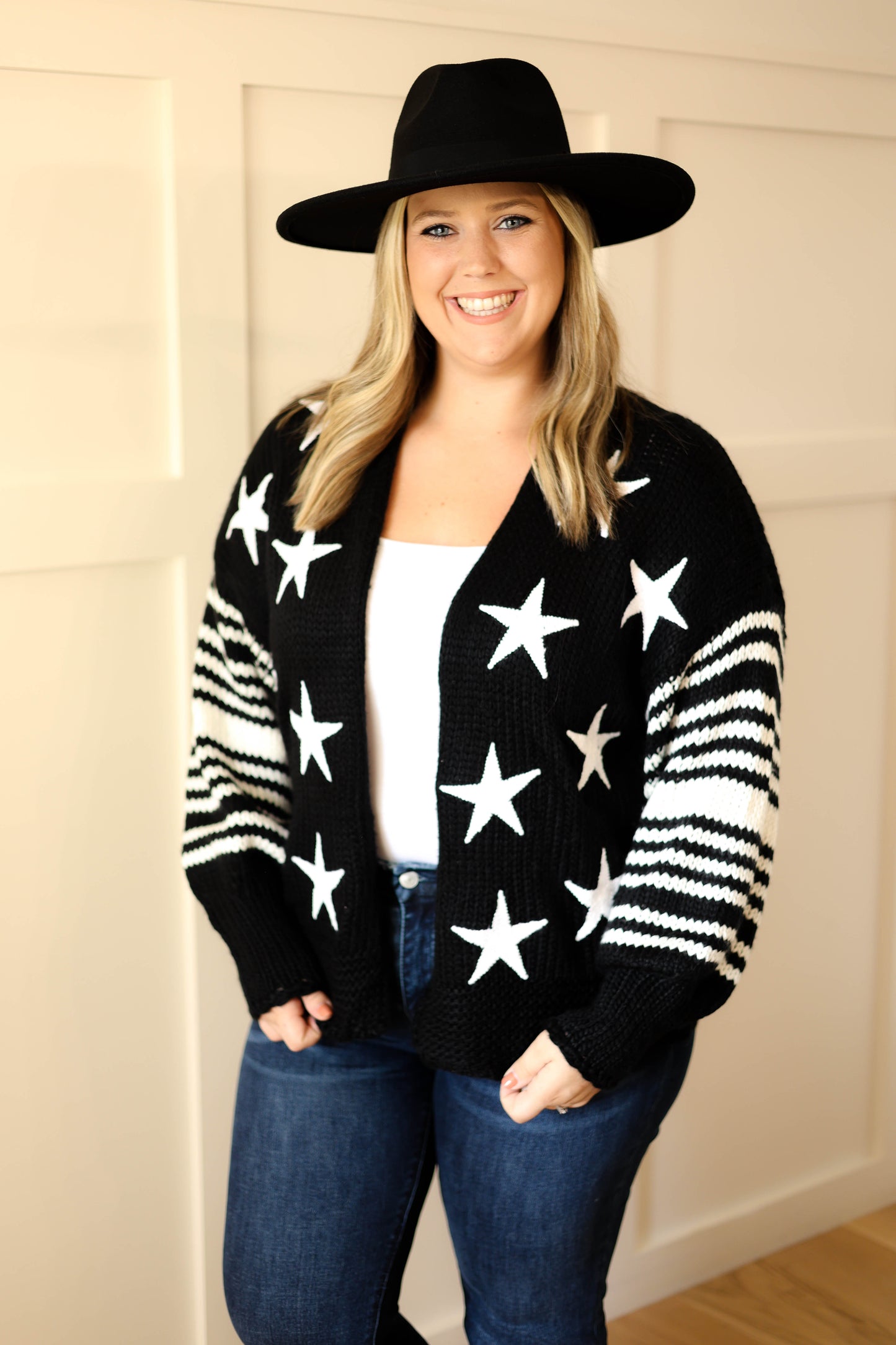 Shine Your Light Cardigan [black/white]