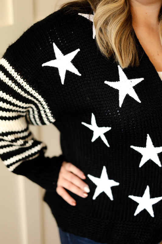 Shine Your Light Cardigan [black/white]