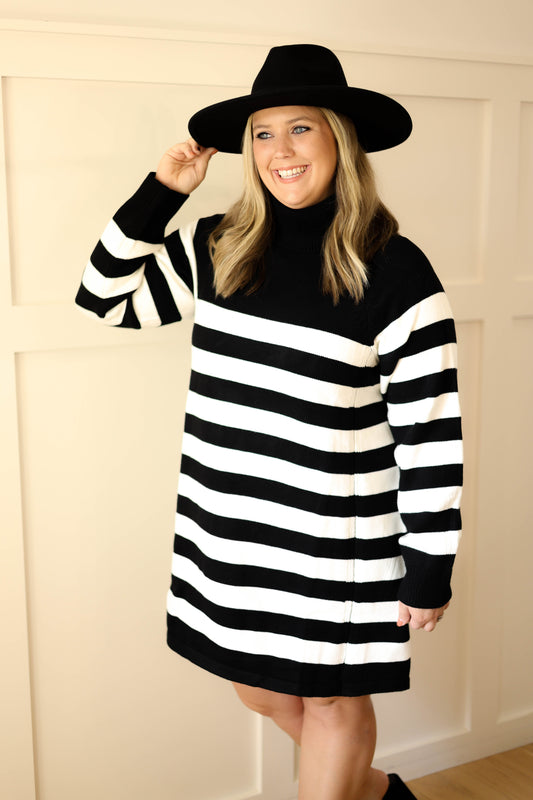 Stripe a Pose dress [black]