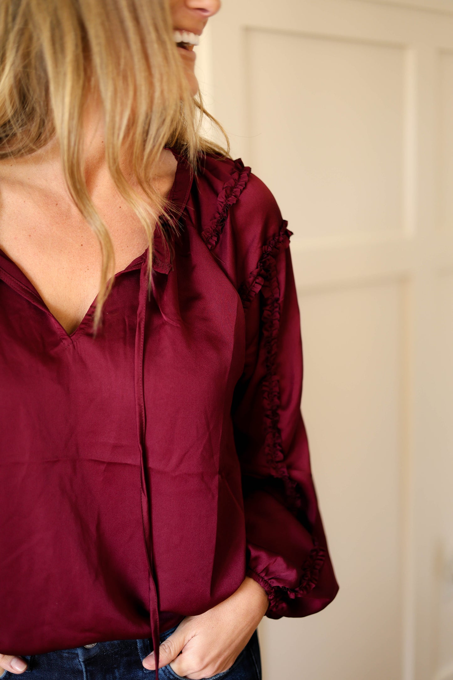 Country Roots Blouse [burgundy]