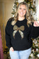 Mistletoe Kisses Sweater [black/gold]