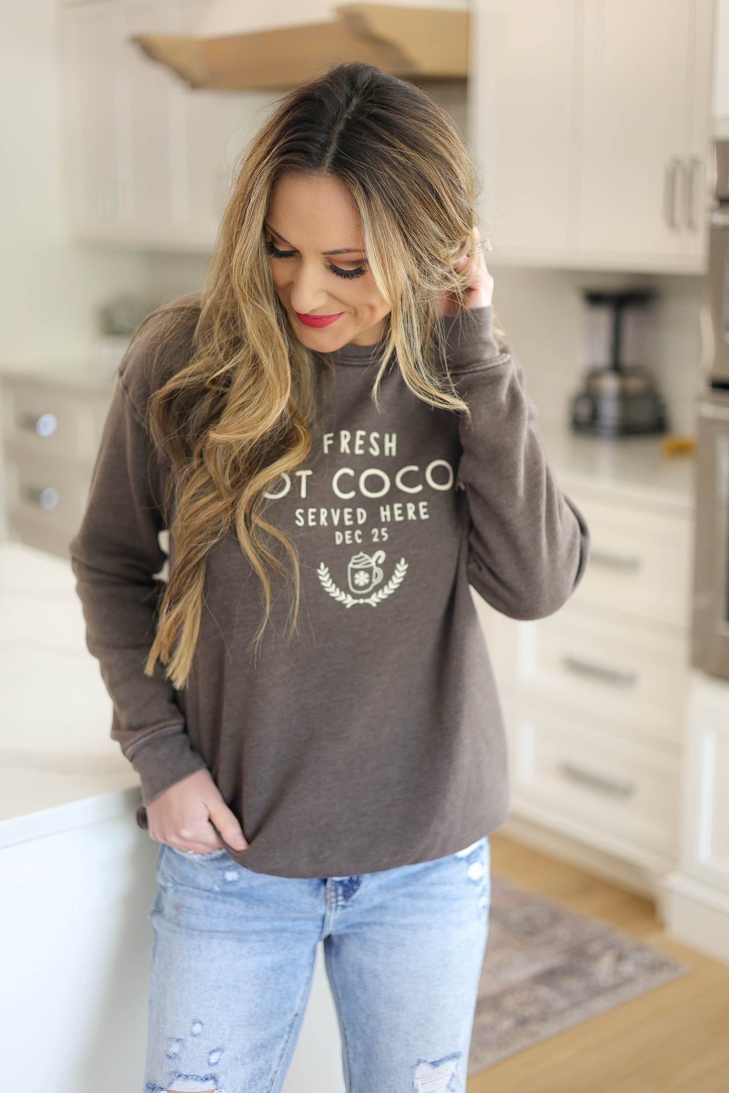 Fresh Hot Cocoa Sweatshirt [mineral brown]