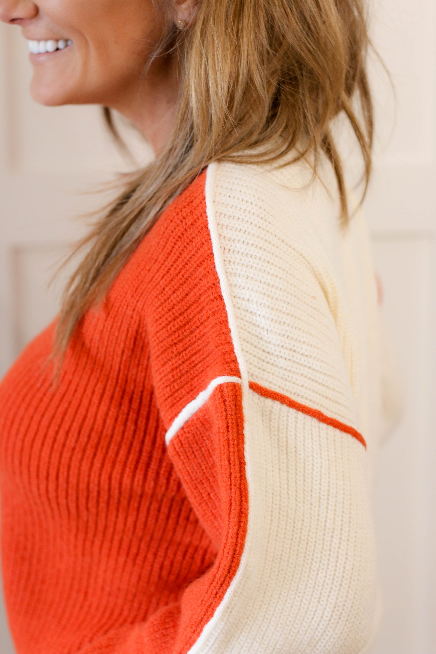 Fan Favorite Cozy Sweater [orange/ivory]