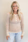 Coffee Run Cutie Henley Top [taupe]