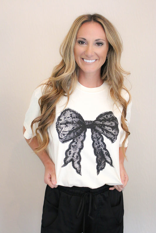 Bow-tastic Oversided Tee [ivory]