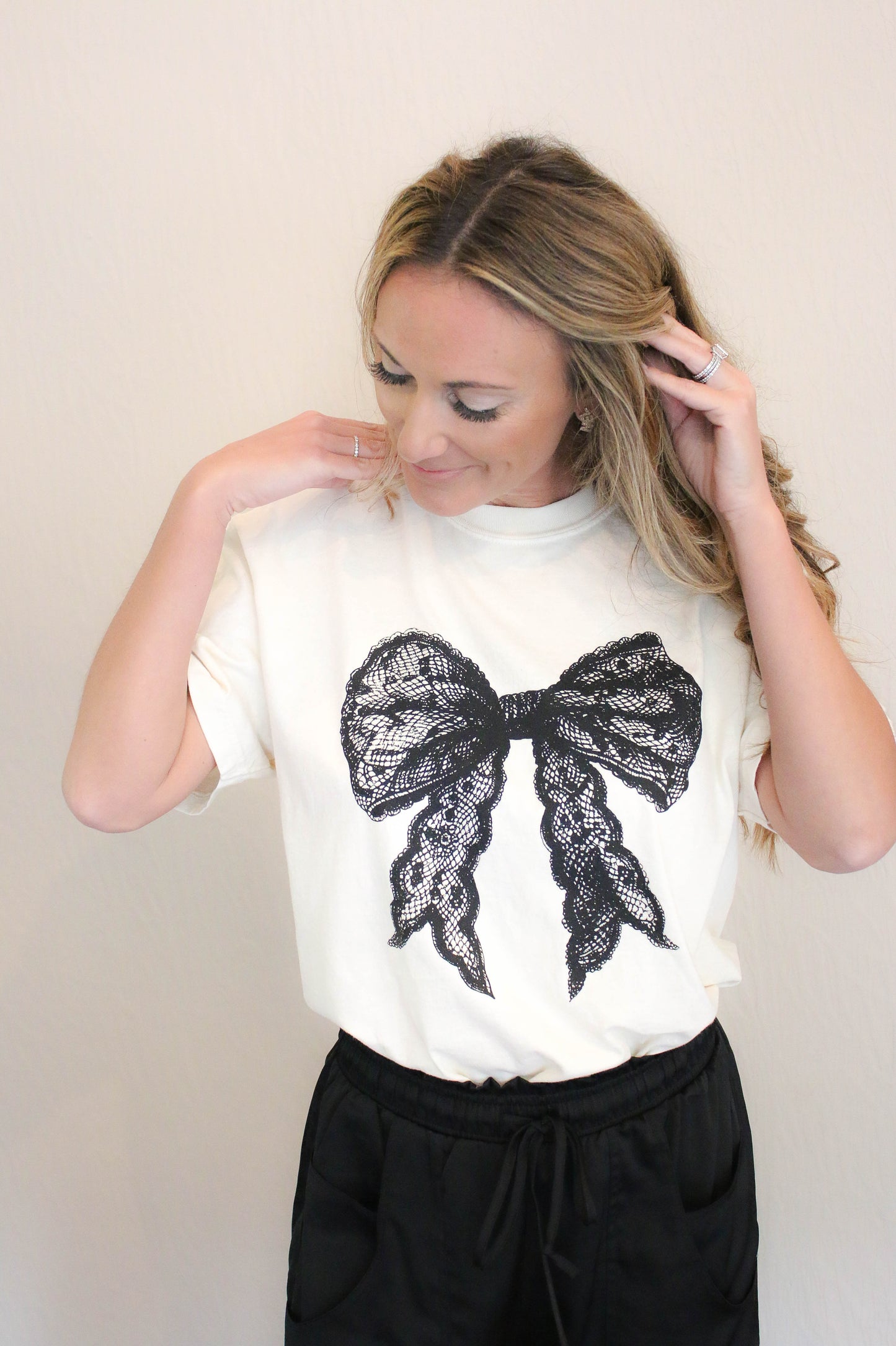 Bow-tastic Oversided Tee [ivory]