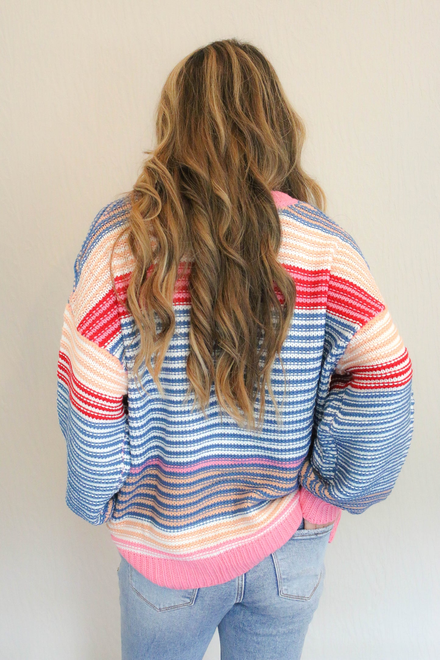 Thinking About You Cardigan [pink/blue]