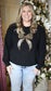 Mistletoe Kisses Sweater [black/gold]