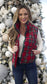 Plaid Does it Best Vest [Red Multi]